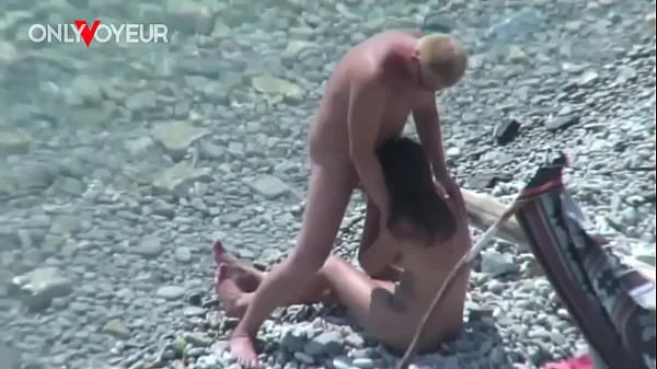 Beach Voyeur. Slut wife gives head and gets fucked in public