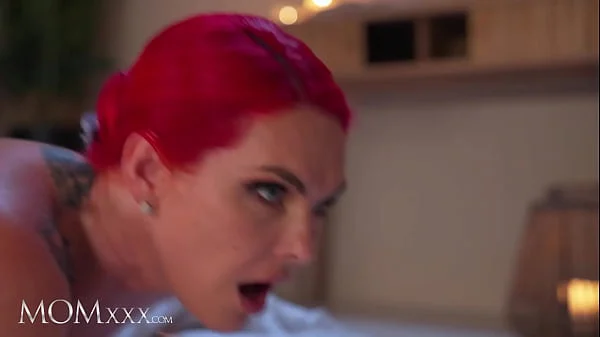 MOMxxx Big tits British MILF Roxi Keogh erotic massage multiple orgasms romantic sex with UK redhead