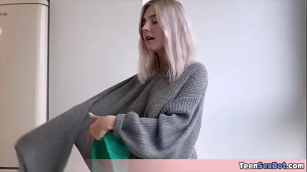 Eva a beautiful natural teen having her first ever fuck on camera and she is liking it