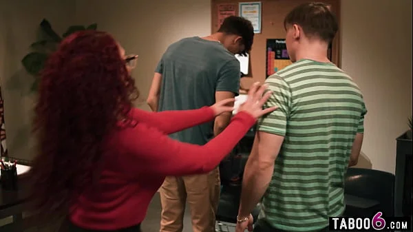 Students double penetrate their mature MILF teacher Kiki Daire