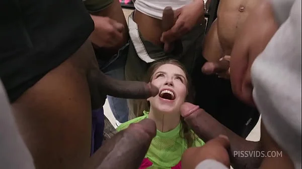 Eden Ivy , All in BBC gang bang wet ,7 on 1 ,Pee drink , creampie swallow , GIO 2465