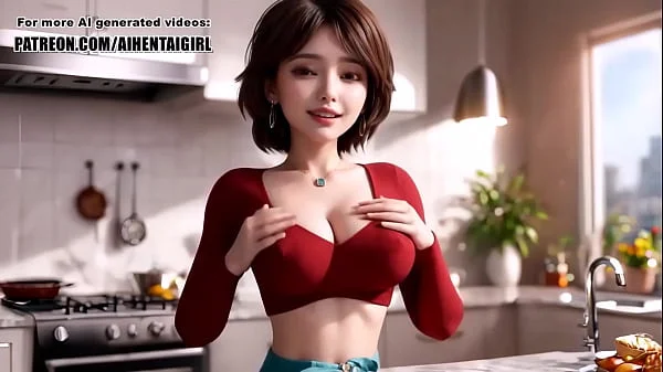 Big Hero 6 Aunt Cass cosplay Sensual Nipple Play and Passionate Kitchen POV Sex | Uncensored Hentai AI generated