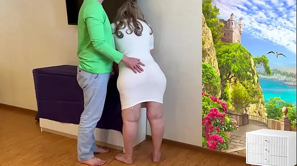 Stepson hugged his stepmom and she got excited