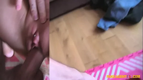 Fake Agent UK Stunning blonde with perfect NATURAL BOOBS is sprayed with cum in casting