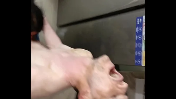 Perverted stepson fucks his own busty stepmother next to the refrigerator