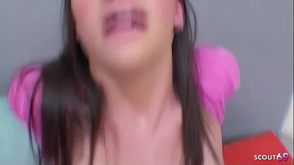 Slim Teen Roxxxy Rush with big natural saggy Tits get Asshole Fisting and Anal Sex by older Guy at Pick Up Casting