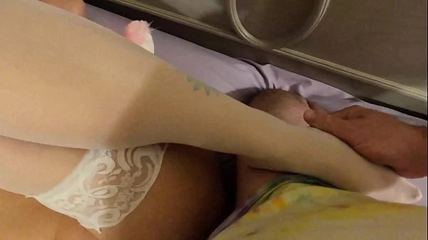 Stepfather fucks his stepdaughter while she is laying in her bed.