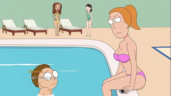 Rick and Morty:A Way Back Home (Family Pool Day) [60FPS][Ferdafs][No Commentary][Showcase] Beth, Morty, Summer, Morticia