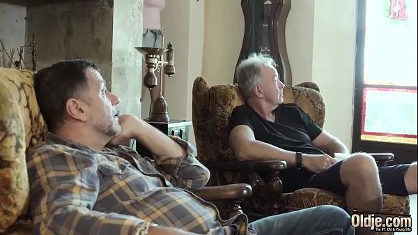 The sexy and horny teen asks grandpa to fuck her pussy doggystyle missionary and multiple positions and then let her suck his cock deepthroat until it is time to cum on her face so she can lick the cum from her fingers too