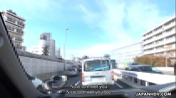 Japanese woman, Maki Hojo sucks dick in a car, uncensored