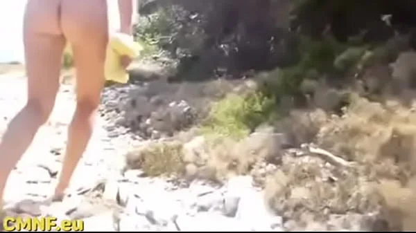 Candid nudist teen goes for a walk