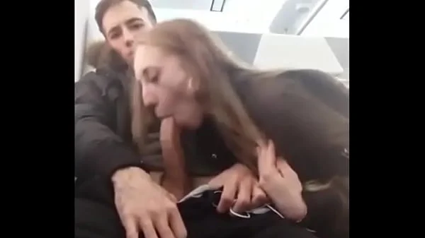 public, blowjob, blonde