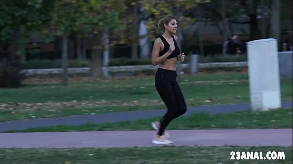 Passionate anal sex after jogging