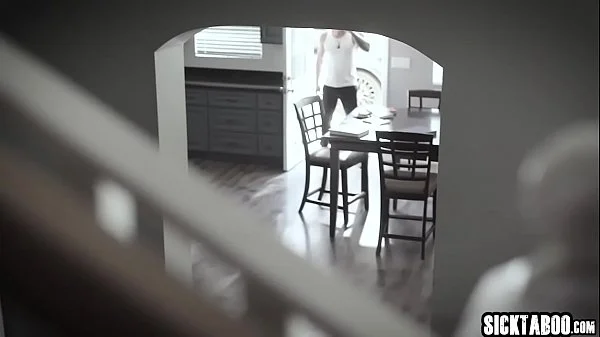 Horny petite brunette teen sucks a perverted guys cock