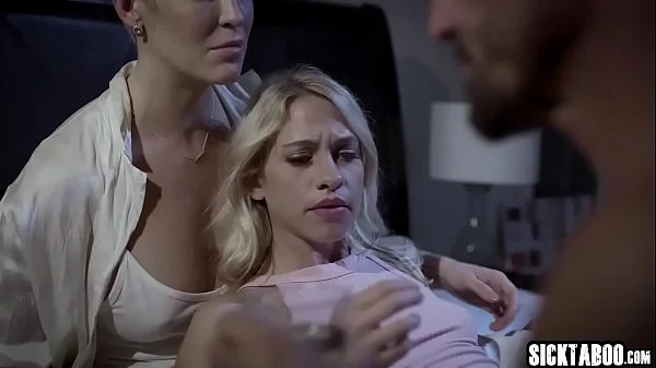 Petite blonde teen fucked by a guy in front of his wife