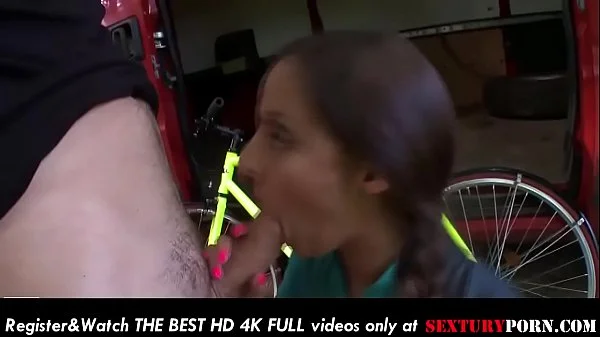 Sexy teen babe gets her butt hole fucked in the forest!