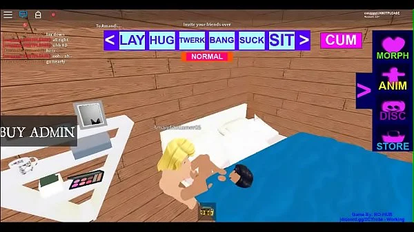 A Hot Blonde Roblox Lesbian licks a Nervous Latino girl as she moans