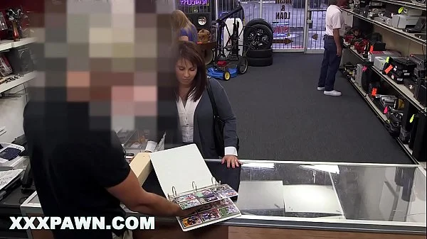 XXX PAWN - Desperate MILF Sells Her Husband's Baseball Cards For Bail Money