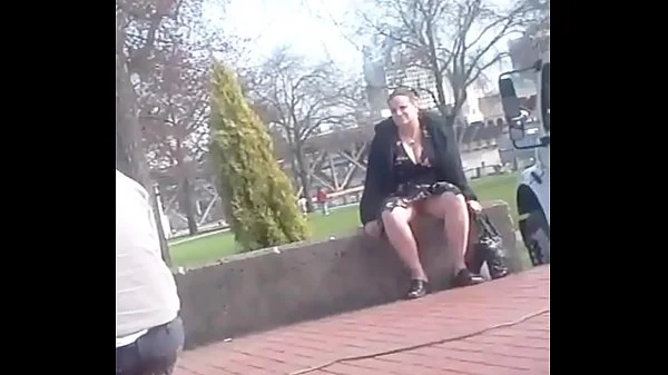 Wife's legs wide open teasing strangers