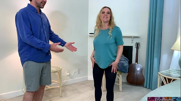 Stepson helps stepmom make an exercise video - Erin Electra