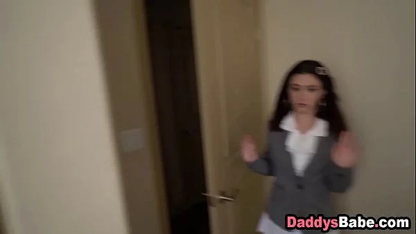 Stepdaughter shows step dad her new blowjob skills after he divorced stepmom