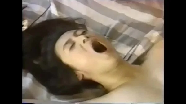 Young girl swallowing spit of an ugly old man 6