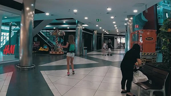 Real casual blowjob of an amateur couple in a fitting room. Sasha Bikeyeva