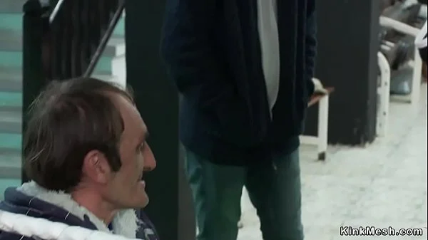 Blonde gangbang fucked in boxing gym