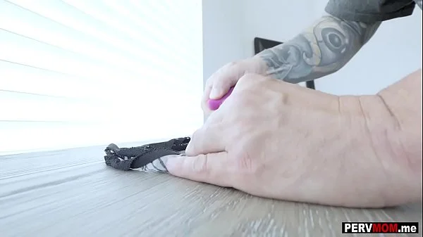 Remote controlled vibrating toy in stepmoms panties