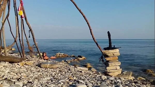 Cosplay Moana XXX - Nude Girl Outdoors Masturbation and Fuck Dildo