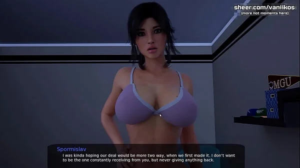 Sexy babe teen stepsister is sucking a big cock and gets some cum in her mouth after a gorgeous deepthroat l My sexiest gameplay moments l Milfy City l Part #37