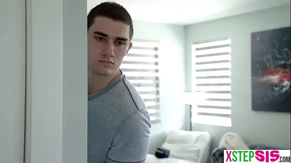 Busty stepsister and her latina friend work her stepbro