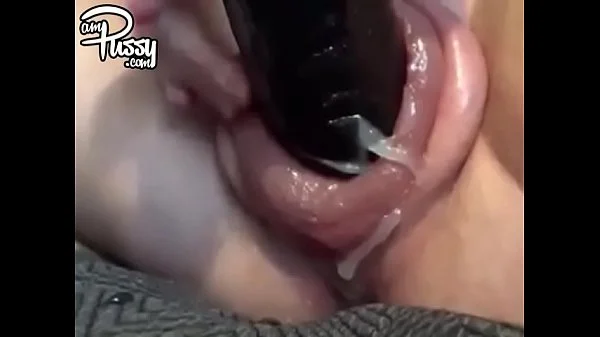 Crazy solo vid of a kinky chick with big swollen pussy