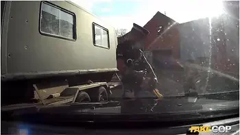 Unfaithful Redhead Girlfriend Gets The Full Length Of A Policemans Big Cock Inside Her With Monty Cash And Candi Cox