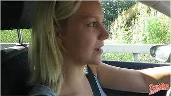 Cock Drained While Driving The Car! With Daddys Luder