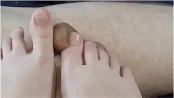I Didnt Know You Were A Foot Fetishist!!! // Masturbating A Small Penis With My Feet