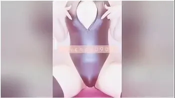 Waist Swing Nipple Masturbation With Lewd Leotard