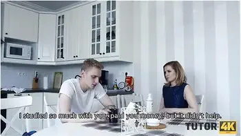 Blonde Teacher Got A Lesson From Angry Student 18+ At His Home