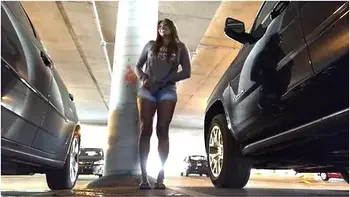 Peeing In Crowded Parking Lot - Almost Caught