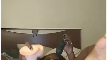 Ebony Milf Strips And Plays With Creamy Pussy Until She Squirts