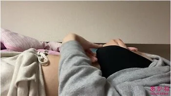 Masturbating In Pajamas On The Bed