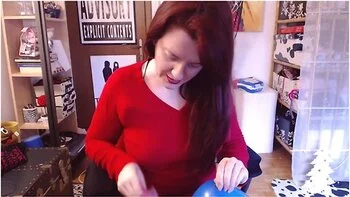 A Big Blue Balloon Gives Me An Orgasm Over And Over Again Wanna See How?