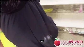 Silicon-tits Milf Fucks Stranger On Stairs (public) - Sophie Logan