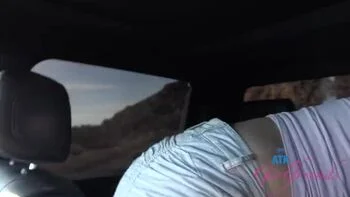 Fiona Peaches POV Car Blowjob and Cumshot - Amateur Blonde Sucks Cock in Public