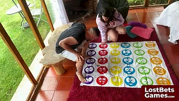 Amelia And Lucas Join For A Sizzling Strip Twister Game - Close Up POV Blowjob After Lost Bet