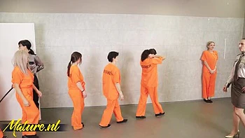 Lesbian Prison Orgy With Mature Women And Teens Licking Pussy In The Shower