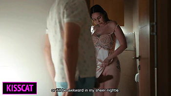 Step Mom and Step Son Share Hotel Bed - Forbidden Taboo Sex Unfolds