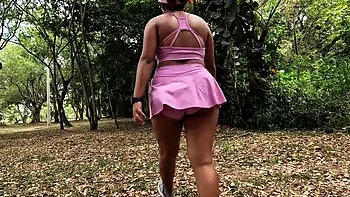 Horny Latina Neighbor Invites Me For Exercise And Shows Her Natural Tits - Cheeky Public Sex