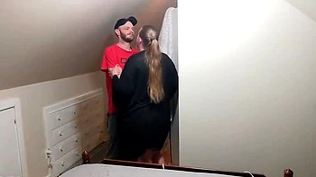 Stepmom Caught Cheating by Stepson - Hot Blowjob and Creampie with Nichole Madison