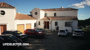 Double Blowjob with Hot Bridesmaid Alexis Crystal and Wedding Guest Eva Generosi - Threesome Fucking